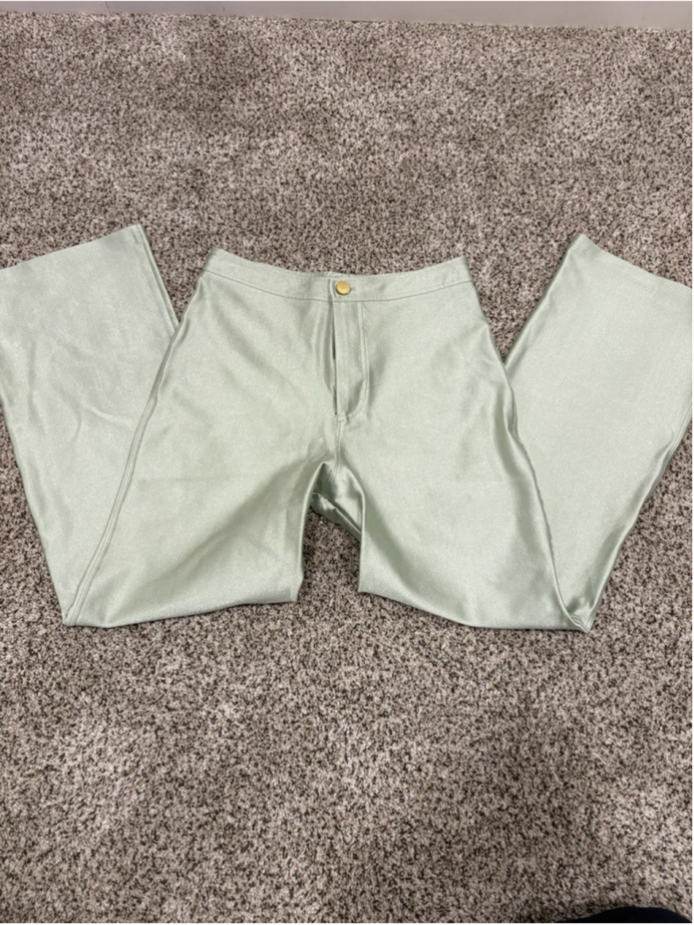 Rezek Studio Corset & Wide Leg Pants Set Green Satin Womens Size S - Picture 2 of 16